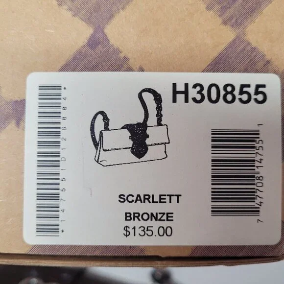 Brighton Scarlet Bronze Fold Over Leather Handbag Silver Strap W/Dust Bag EUC - Picture 12 of 12